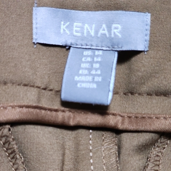 Kenar tailored dress trousers with black belt color kaki - Picture 5 of 5